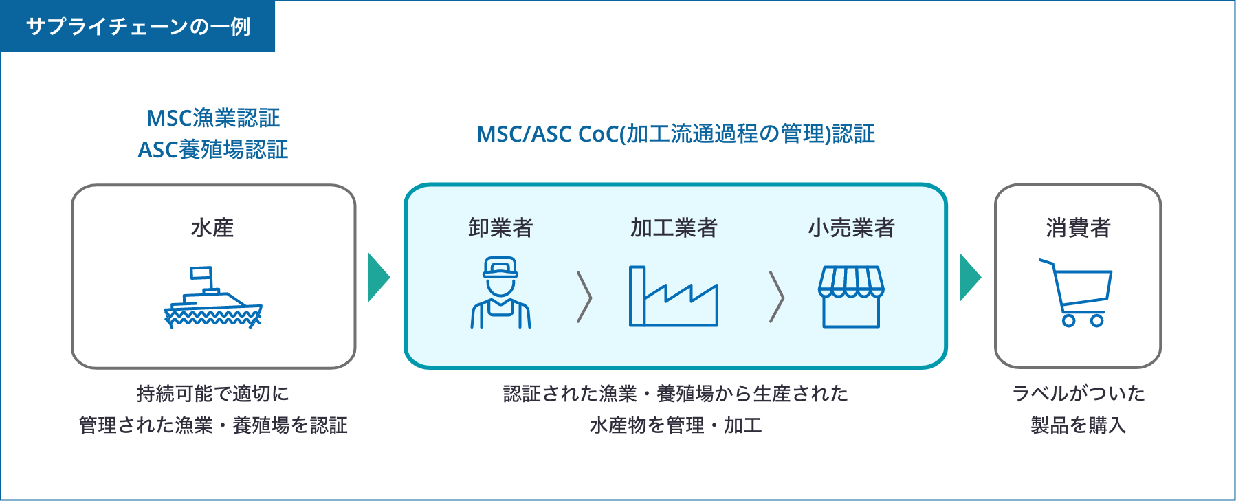 MSC漁業認証・ASC養殖場認証／COC認証